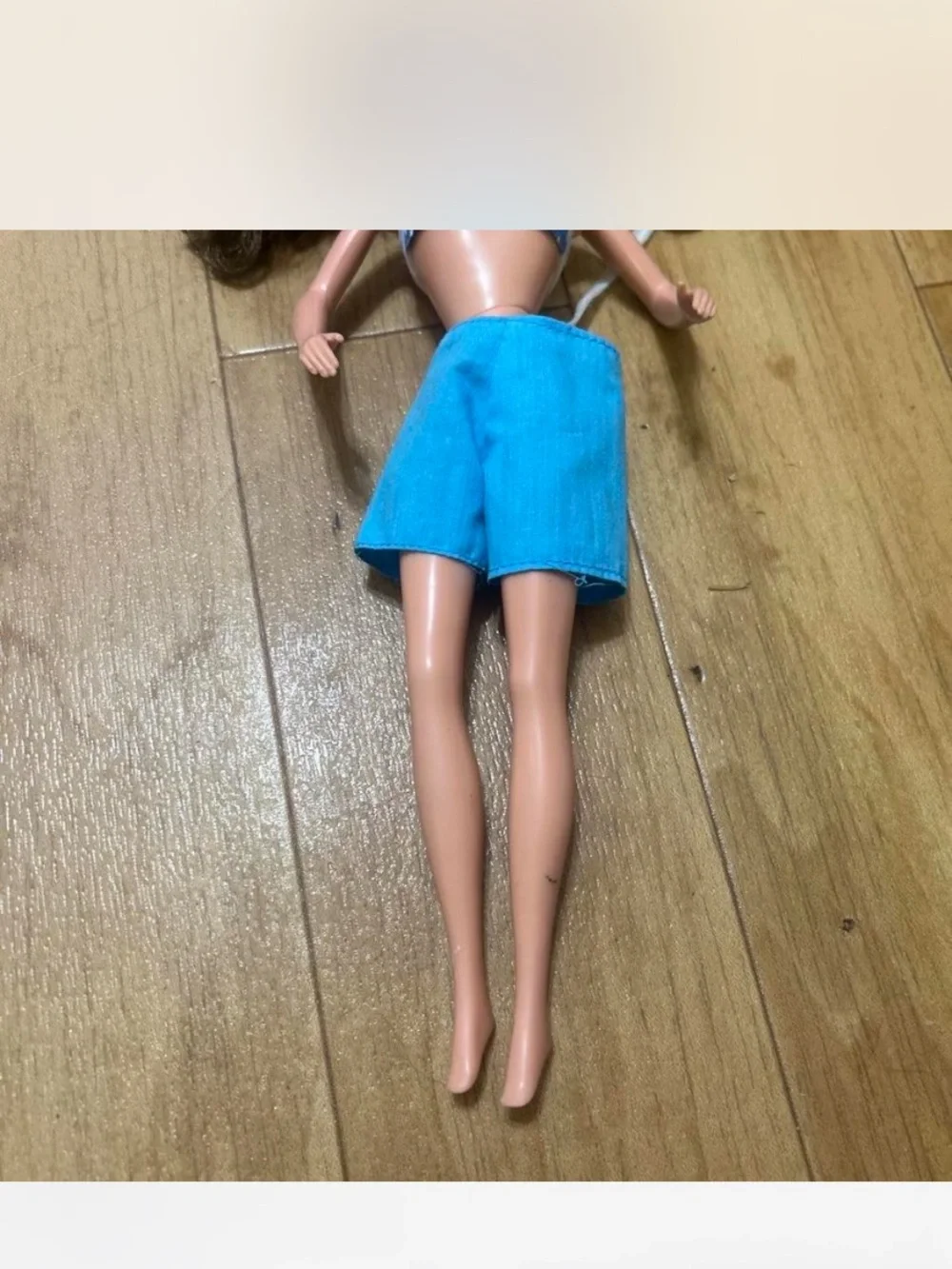 Barbie Blue White Polka Dot Bikini Top